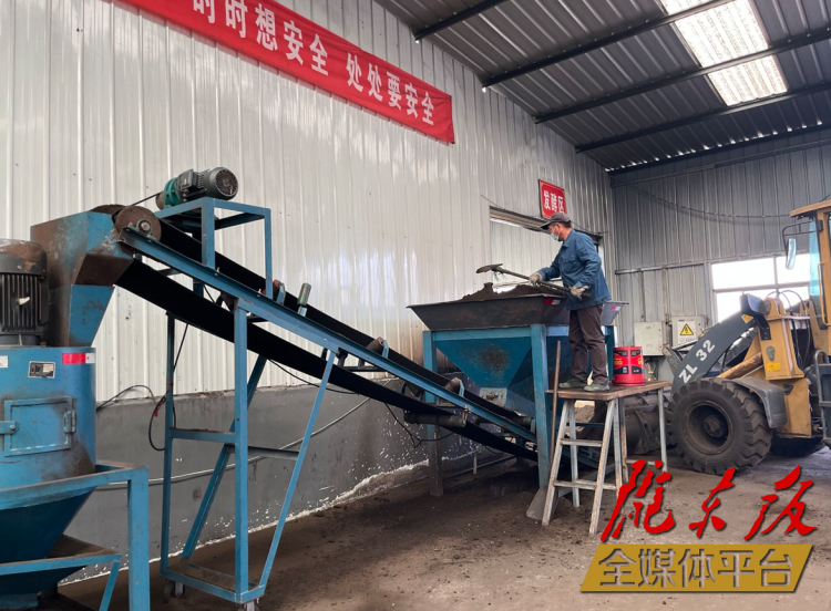合水縣充分利用當(dāng)?shù)匦笄菁S便及秸稈回收的有機(jī)肥料“變廢為肥”。本報(bào)記者 劉萍凝 攝