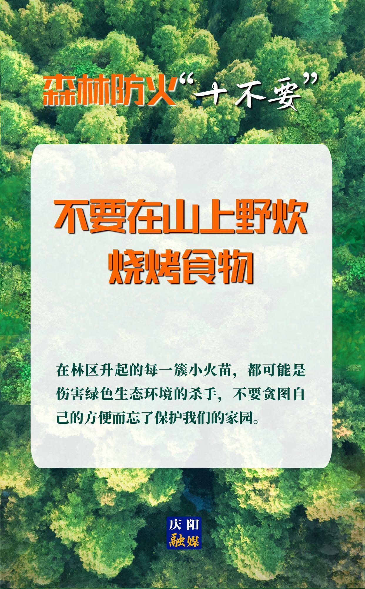 【微海報】森林防火“十不要”③丨不要在山上野炊、燒烤食物