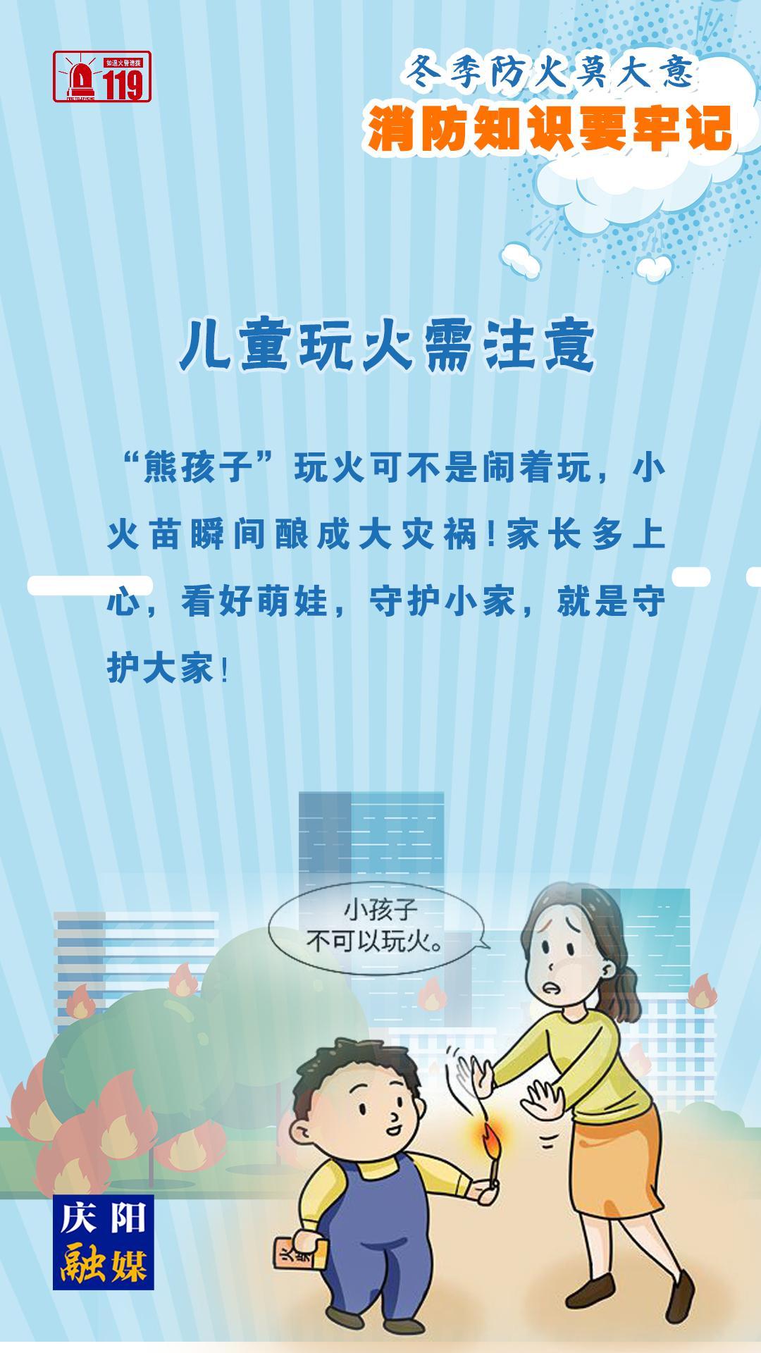 【微海報(bào)】冬季防火莫大意，兒童玩火需注意！