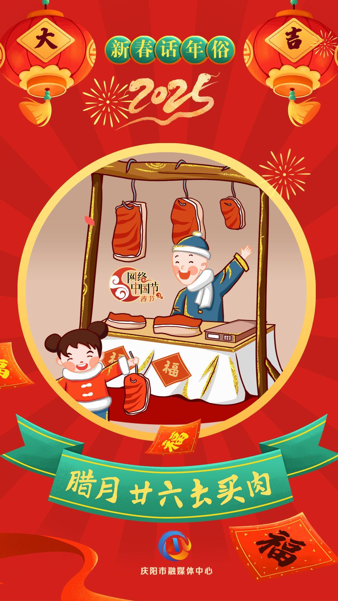 【新春話年俗】微海報(bào)丨臘月二十六去買(mǎi)肉