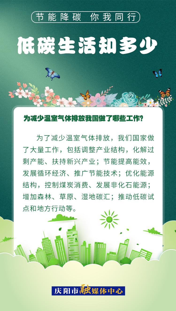 【節(jié)能降碳 你我同行】低碳生活知多少（17）：為減少溫室氣體排放，我國(guó)做了哪些工作？